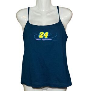 Vintage Jeff Gordon Women's XL Winners Circle NASCAR Graphic Tank Top Blue